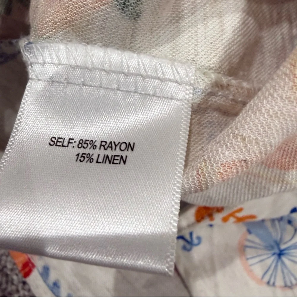 Jane Delancey Colorful Printed Maxi Linen Blend Dress Cottage Picnic Women’s S - Picture 5 of 11